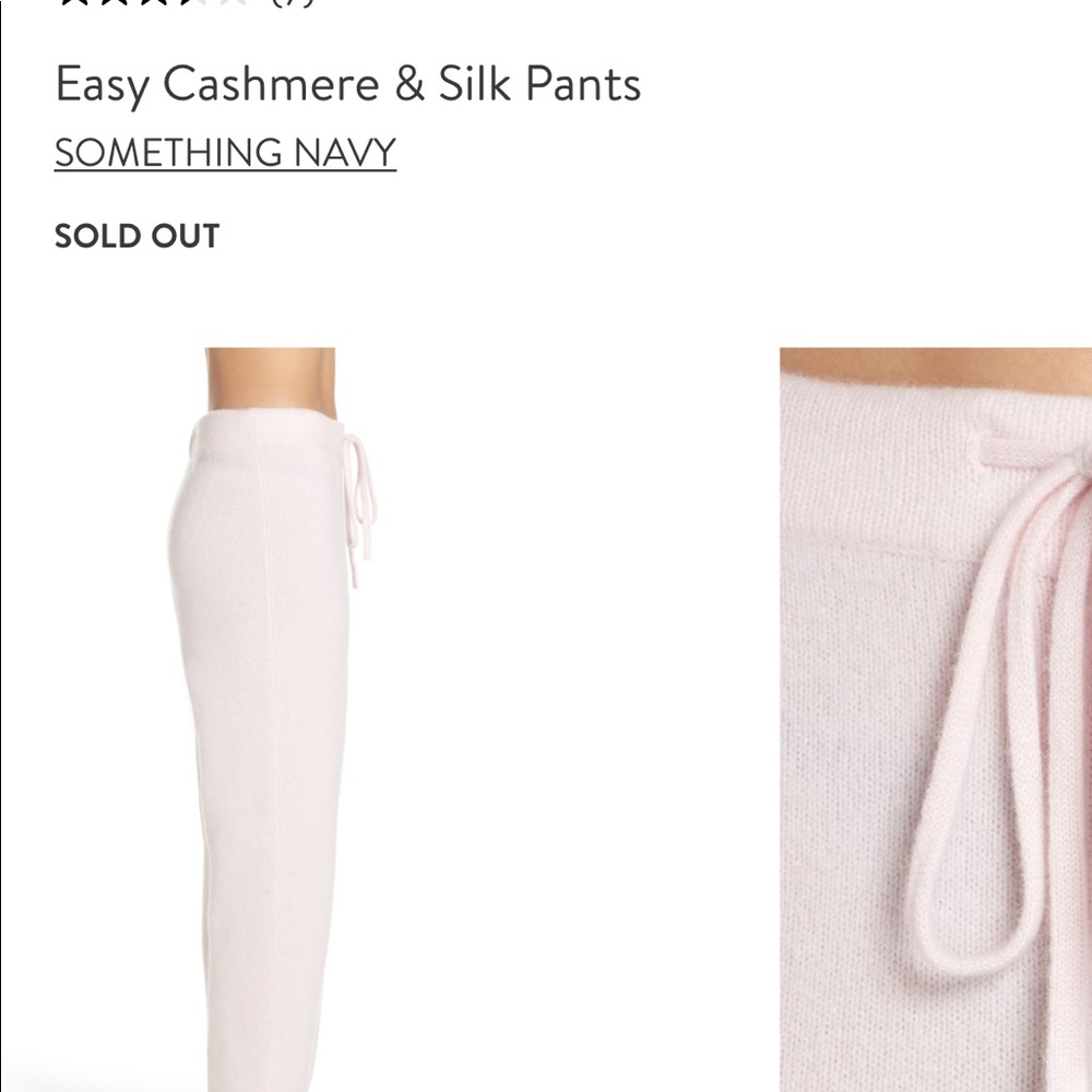 Something navy cashmere and silk pants